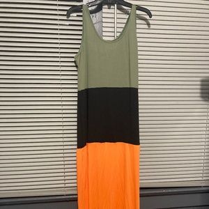 Black, Green, Orange Sundress